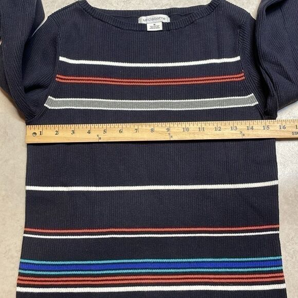 Liz Claiborne women’s crewneck long sleeve sweater. Multicolor. Size M. - Picture 4 of 6